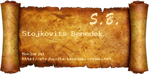 Stojkovits Benedek névjegykártya